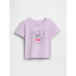 Gap Kız Bebek Lila Mix & Match Grafik Baskılı T-Shirt - 3 Yaş