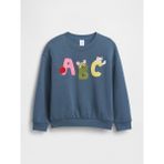 Gap Kız Bebek Mavi Oversized Grafik Sweatshirt - 6 - 12 Ay