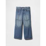 Gap Kız Bebek Mavi Wide Leg Denim Pantolon - 2 Yaş