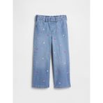 Gap Kız Bebek Mavi Wide Leg Denim Pantolon - 6 - 12 Ay