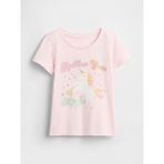 Gap Kız Bebek Pembe B-Day Grafik Baskılı T-Shirt - 3 Yaş