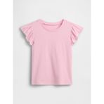 Gap Kız Bebek Pembe Flutter Sleeve T-Shirt - 6 - 12 Ay