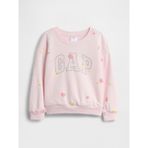 Gap Kız Bebek Pembe Logo Fransız Havlu Kumaş Sweatshirt - 3 Yaş