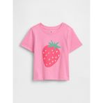 Gap Kız Bebek Pembe Mix & Match Grafik Baskılı T-Shirt - 6 - 12 Ay