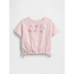 Gap Kız Bebek Pembe Organik Pamuk Logo Işlemeli T-Shirt - 5 Yaş