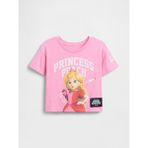 Gap Kız Bebek Pembe Princess Peach Grafik Baskılı T-Shirt - 2 Yaş