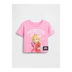 GAP Kız Bebek Pembe Princess Peach Grafik Baskılı T-Shirt