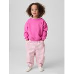 Gap Kız Bebek Pembe Pull-On Çizgili Barrel Jean Pantolon - 6 - 12 Ay