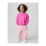 GAP Kız Bebek Pembe Pull-On Çizgili Barrel Jean Pantolon