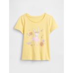 Gap Kız Bebek Sarı Grafik Baskılı T-Shirt - 6 - 12 Ay