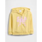 Gap Kız Bebek Sarı Relaxed Logo Fransız Havlu Kumaş Fermuarlı Sweatshirt - 2 Yaş