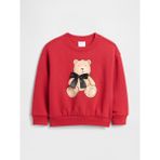 GAP Kız Bebek Sweatshirt, Grafik Baskılı, Kırmızı, 6-12 Ay