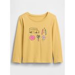 GAP Kız Bebek Uzun Kollu T-shirt, 5YRS, 794664001, Pembe, Kız bebek