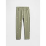 Gap Kız Bebek Yeşil Baskılı Pull-On Stretch Jersey Tayt Regular Kalıp ile Konforlu Kullanım - 5 Yaş