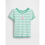 Gap Kız Bebek Yeşil Embroidered Logo T-Shirt - 4 Yaş