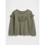 Gap Kız Bebek Yeşil Gap Logo Volanlı Bisiklet Yaka T-Shirt - 12 - 18 Ay
