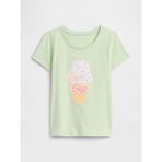 Gap Kız Bebek Yeşil Grafik Baskılı T-Shirt - 5 Yaş