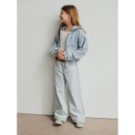 GAP Kız Çocuk Açık Mavi High Rise Stride Wide-Leg Ankle Jean Pantolon, 12 Yaş