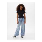 GAP Kız Çocuk Açık Mavi Low Rise Stride Wide-Leg Jean Pantolon