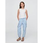 Gap Kız Çocuk Açık Mavi Pull-On Kargo Paraşüt Pantolon - XL