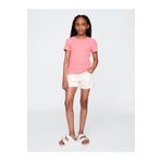 GAP Kız Çocuk Beyaz Düşük Bel Stride UltraSoft Denim Şort
