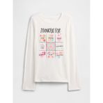 Gap Kız Çocuk Beyaz Grafik T-Shirt - 2XL