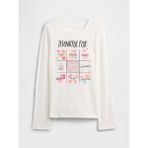 Gap Kız Çocuk Beyaz Grafik T-Shirt - XL