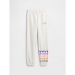 Gap Kız Çocuk Beyaz Relaxed Gap Logo Jogger Eşofman - S