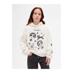Gap Kız Çocuk Beyaz Vintagesoft Grafik Sweatshirt