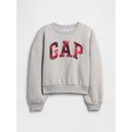 Gap Kız Çocuk Gri Oversized Gap Logo Grafik Baskılı Sweatshirt - 14 - 16 Yaş