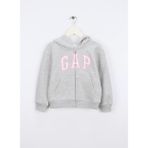 Gap Kız Çocuk Gri Sweatshirt Kapüşonlu Uzun Kol Normal Kesim Düz Desen - 4 - 5 Yaş
