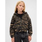 Gap Kız Çocuk Kahverengi Sherpa Relaxed Fermuarlı Sweatshirt