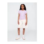 GAP Kız Çocuk Kırık Beyaz Mid Rise Longline Denim Şort