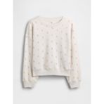 Gap Kız Çocuk Kırık Beyaz Vintagesoft Wedge Crewneck Sweatshirt - 2XL