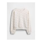 Gap Kız Çocuk Kırık Beyaz Vintagesoft Wedge Crewneck Sweatshirt