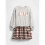 Gap Kız Çocuk Kırmızı Çocuklar Oversized Payetli Sweatshirt Elbisesi - 4 - 5 Yaş