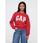 Gap Kız Çocuk Kırmızı Gap Logo Oversize Fleece Sweatshirt - XS