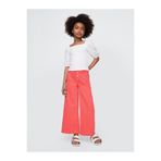 GAP Kız Çocuk Kırmızı High Rise Stride Wide-Leg Jean Pantolon