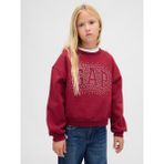 Gap Kız Çocuk Kırmızı Oversized Wedge Bisiklet Yaka Sweatshirt - 2XL