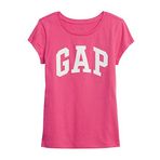 GAP Kız Çocuk Kısa Kollu Logolu Tişört, Çarşamba Pembe, L