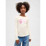 Gap Kız Çocuk Krem Gap Logo T-Shirt - 2XL