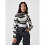 Gap Kız Çocuk Lacivert Fitilli Mockneck Yaka T-Shirt - XS