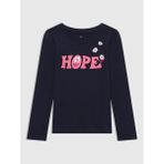 Gap Kız Çocuk Lacivert Grafikli T-Shirt - XL