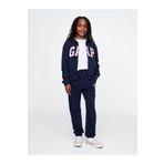 GAP Kız Çocuk Lacivert Logo Relaxed Havlu Kumaş Jogger Eşofman Altı