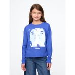 Gap Kız Çocuk Mavi Grafikli T-Shirt - 2XL