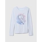 Gap Kız Çocuk Mavi Grafikli T-Shirt - XL