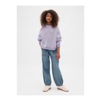 GAP Kız Çocuk Mavi High Rise Denim Baggy Jogger Pantolon