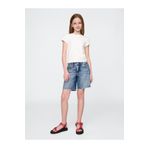 GAP Kız Çocuk Mavi Low Rise Stride Denim Bermuda Şort