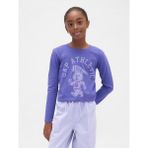 Gap Kız Çocuk Mavi Relaxed Grafik Logo T-Shirt
