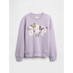 Gap Kız Çocuk Mor Gap Logo Sweatshirt - 2XL